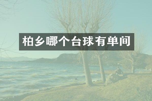 柏乡哪个台球有单间
