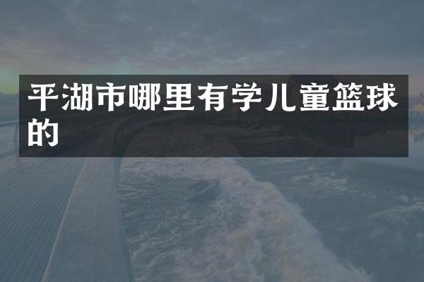 平湖市哪里有学儿童篮球的
