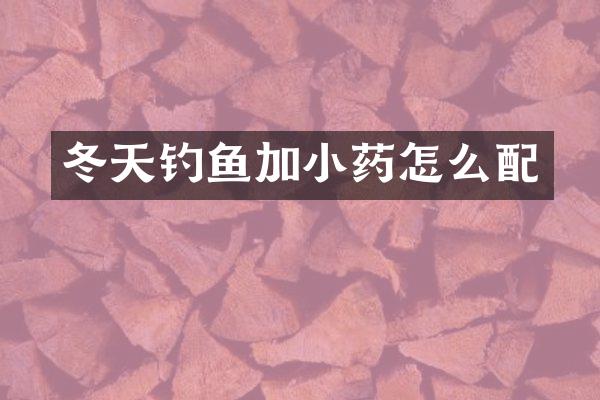 冬天钓鱼加小药怎么配