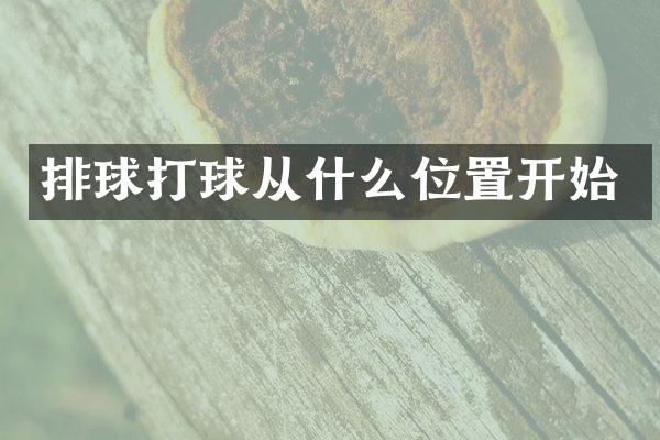 排球打球从什么位置开始