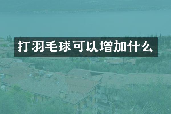 打羽毛球可以增加什么
