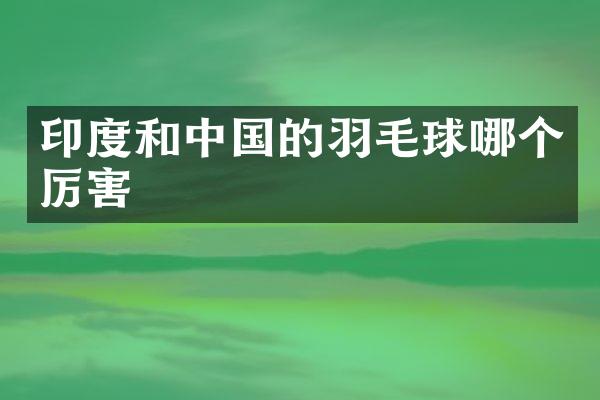 印度和中国的羽毛球哪个厉害