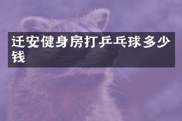 迁安健身房打乒乓球多少钱