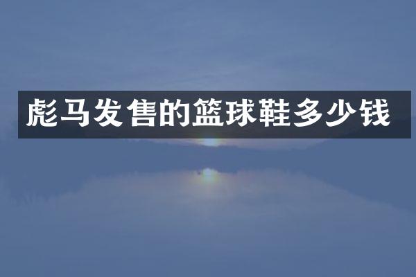 发售的篮球鞋多少钱