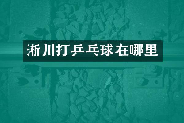 淅川打乒乓球在哪里