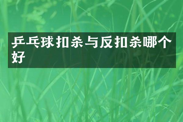 乒乓球扣杀与反扣杀哪个好