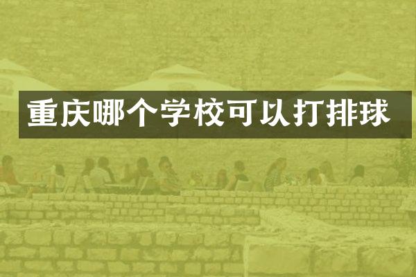 重庆哪个学校可以打排球