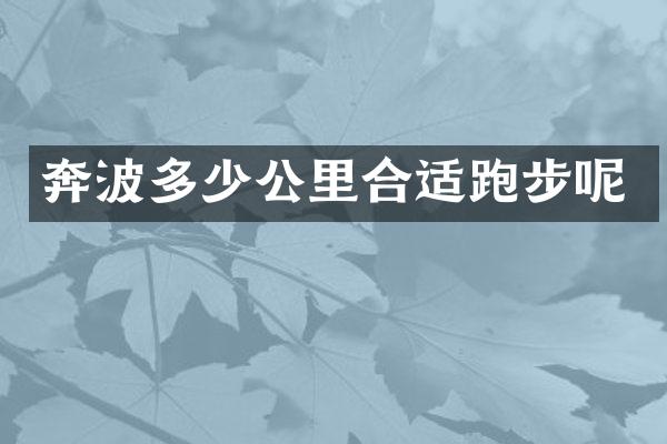 奔波多少公里合适跑步呢