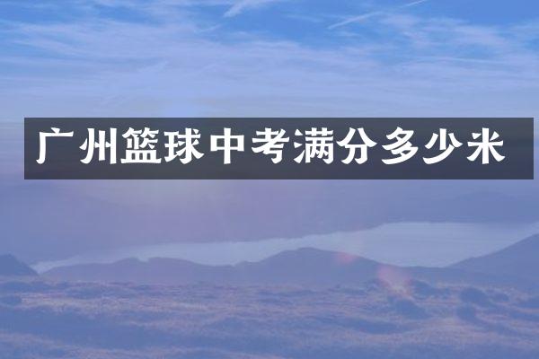 广州篮球中考满分多少米