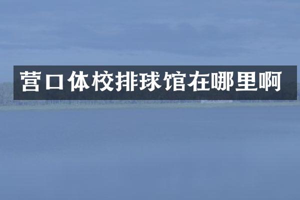 营口体校排球馆在哪里啊