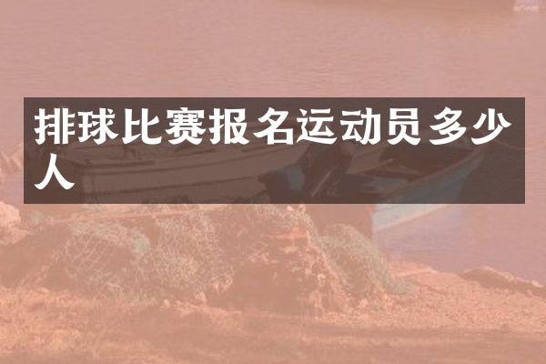 排球比赛报名运动员多少人