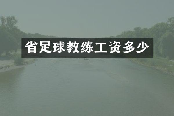 省足球教练工资多少