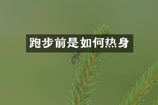 跑步前是如何热身
