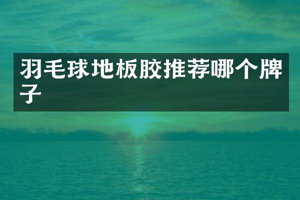 羽毛球地板胶推荐哪个牌子
