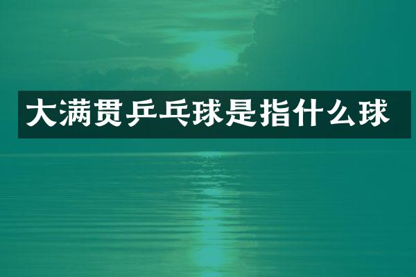 乒乓球是指什么球