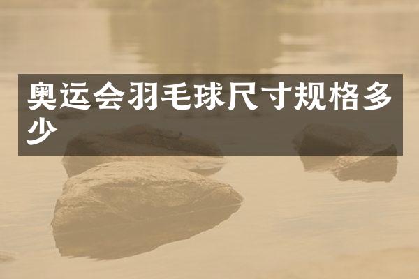 奥运会羽毛球尺寸规格多少