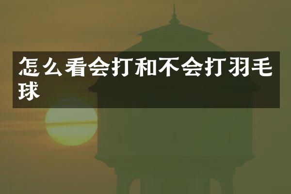 怎么看会打和不会打羽毛球