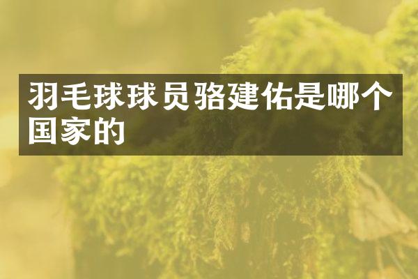 羽毛球球员骆建佑是哪个国家的