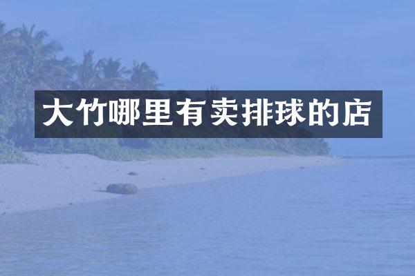 大竹哪里有卖排球的店