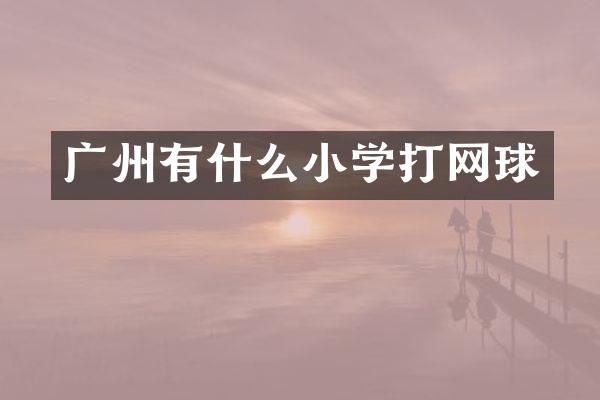广州有什么小学打网球