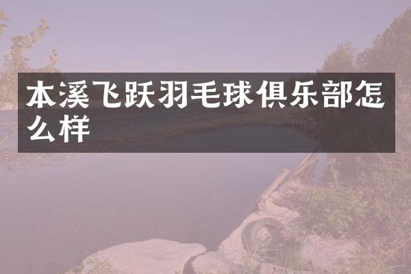 本溪飞跃羽毛球俱乐部怎么样