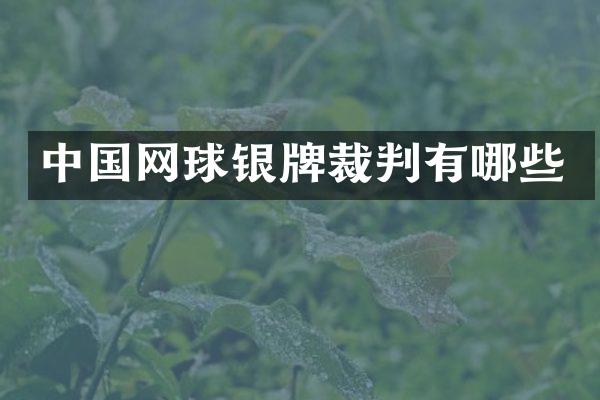 中国网球银牌裁判有哪些