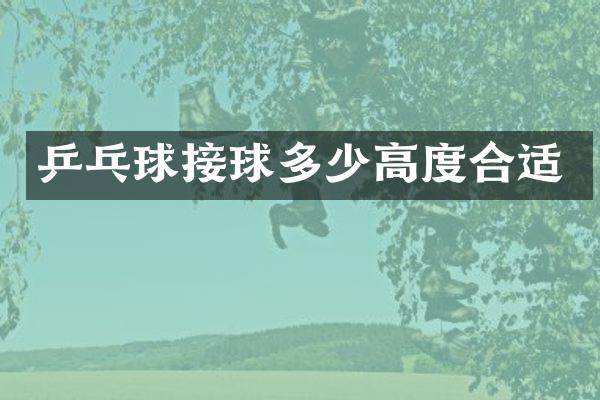 乒乓球接球多少高度合适