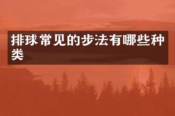 排球常见的步法有哪些种类