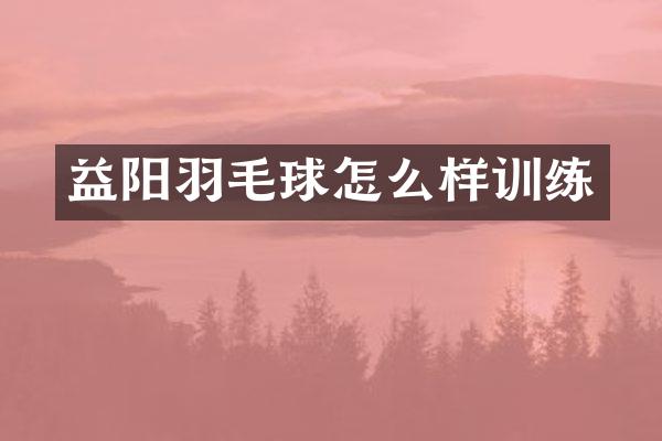 益阳羽毛球怎么样训练