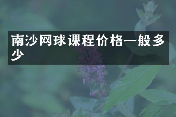 南沙网球课程价格一般多少