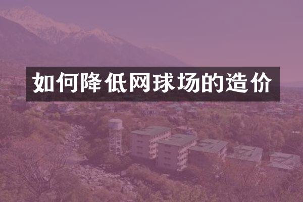 如何降低网球场的造价