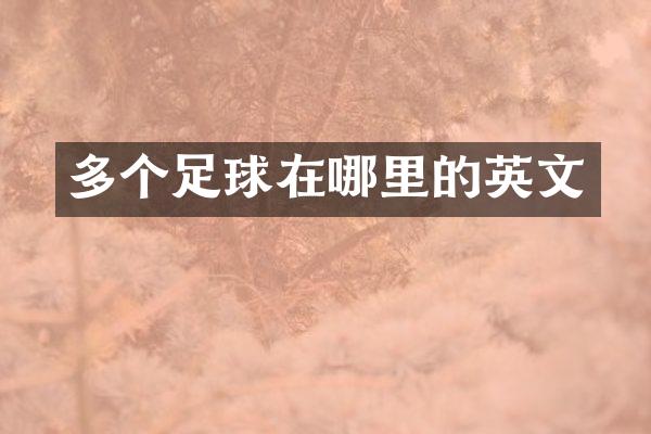多个足球在哪里的英文