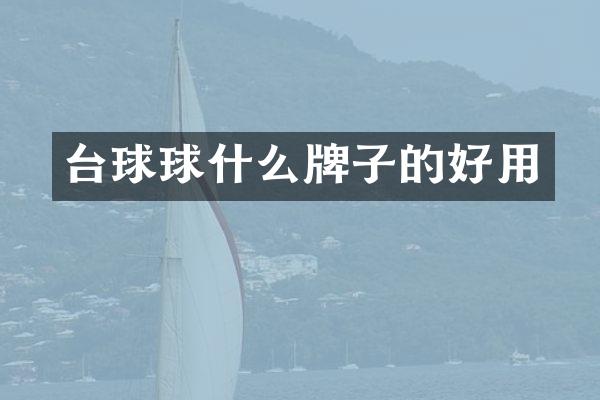 台球球什么牌子的好用