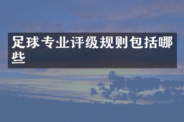 足球专业评级规则包括哪些