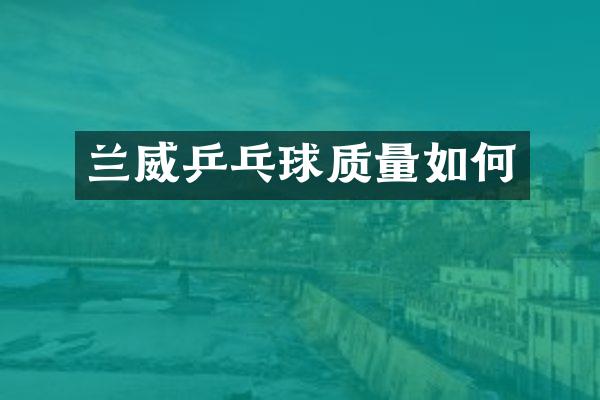 兰威乒乓球质量如何