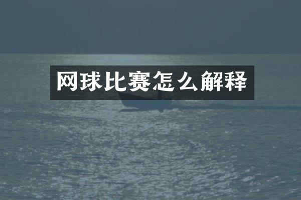 网球比赛怎么解释