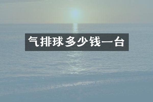 气排球多少钱一台