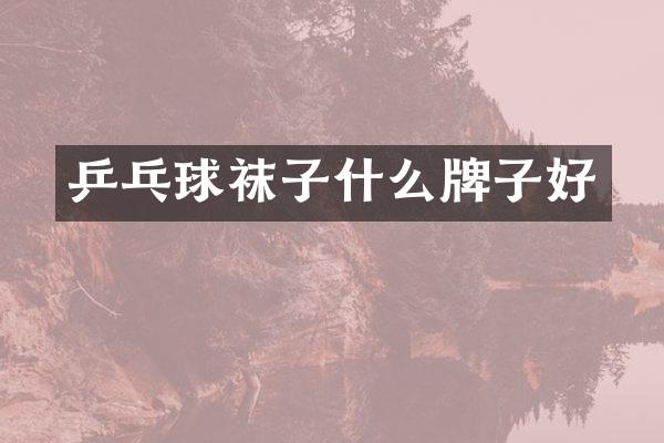 乒乓球袜子什么牌子好