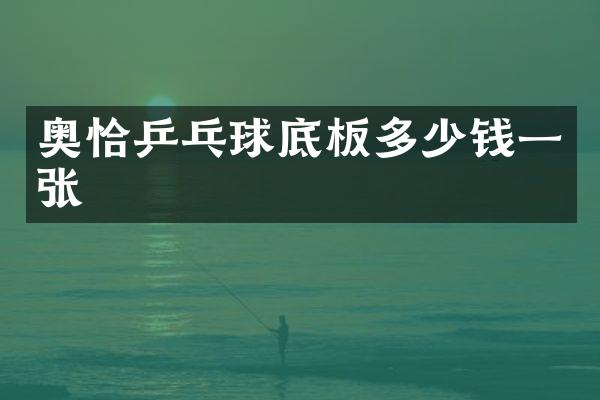 奥恰乒乓球底板多少钱一张