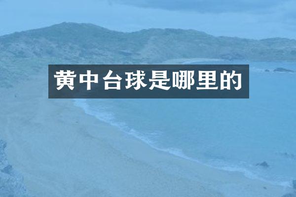 黄中台球是哪里的
