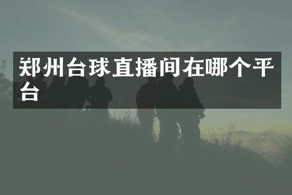 郑州台球直播间在哪个平台