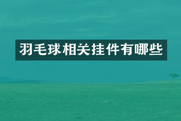 羽毛球相关挂件有哪些