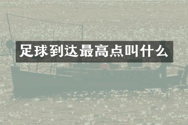 足球到达最高点叫什么