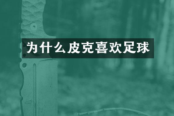 为什么皮克喜欢足球