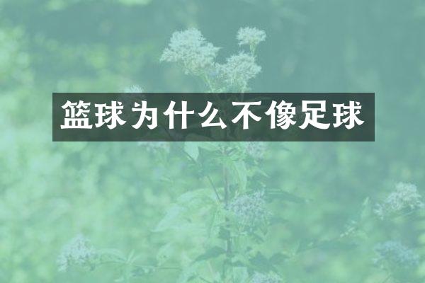 篮球为什么不像足球