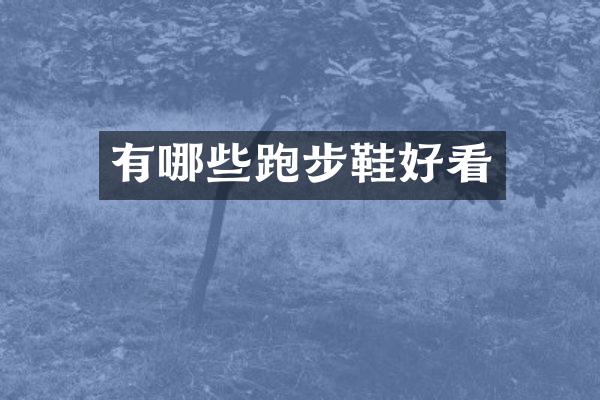 有哪些跑步鞋好看