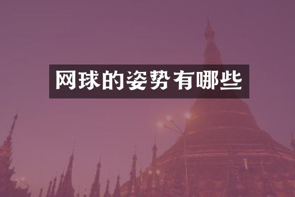 网球的姿势有哪些