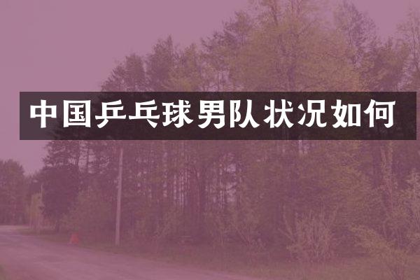 中国乒乓球男队状况如何
