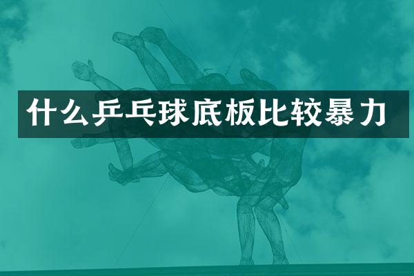 什么乒乓球底板比较暴力