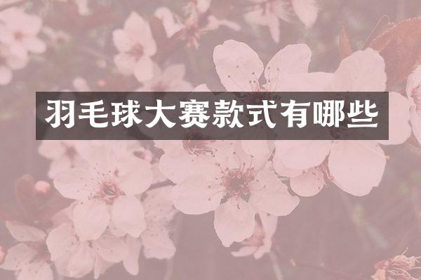 羽毛球大赛款式有哪些